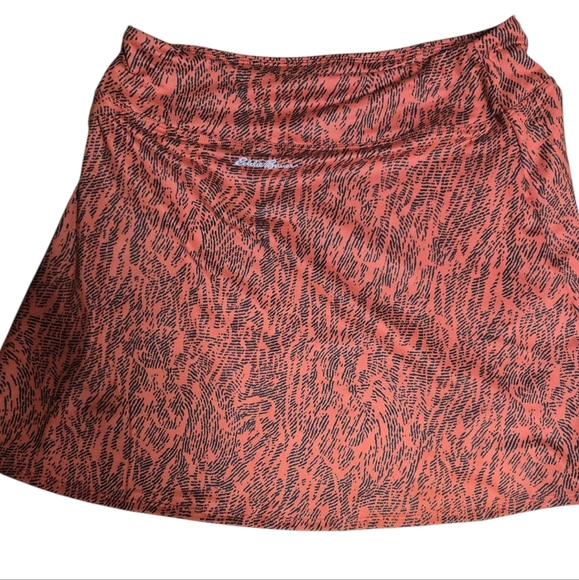 Eddie Bauer Kacey Athletic Skirt Red/orange Size Large Animal Print - Picture 2 of 10